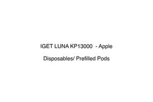 Iget Pods Disposable Vape: IGET LUNA KP13000  - Apple