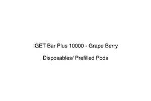 Iget Bar Plus 10000 Disposable Vape: IGET Bar Plus 10000 - Grape Berry