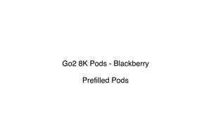 Go2 8k Prefilled Replacement Pod Vape System: Go2 8K Pods - Blackberry