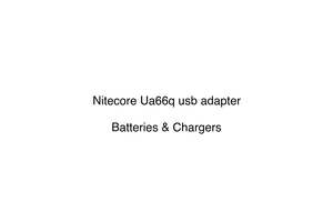 Nitecore Ua66q usb adapter
