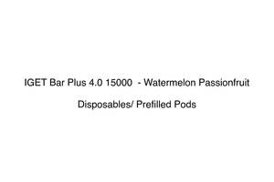 Pods Disposables: IGET Bar Plus 4.0 15000  - Watermelon Passionfruit