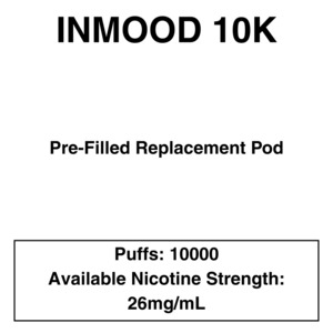 Products: Inmood 10K Closed Pod Vape - Replacement Pods - 10000 Puffs - Vapeys NZ - Fast Shipping Premium Vape Stores New Zealand and Australia