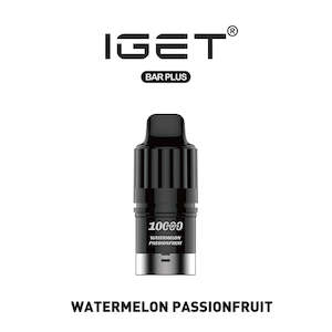 Prefilled Pod Vapes: IGET Bar Plus 3.0 Replacement Pods (10,000 Puffs) - Watermelon Passionfruit