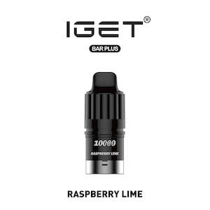 Prefilled Pod Vapes: IGET Bar Plus 3.0 Replacement Pods (10,000 Puffs) - Raspberry Lime