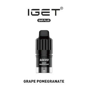 Prefilled Pod Vapes: IGET Bar Plus 3.0 Replacement Pods (10,000 Puffs) - Grape Pomegranate