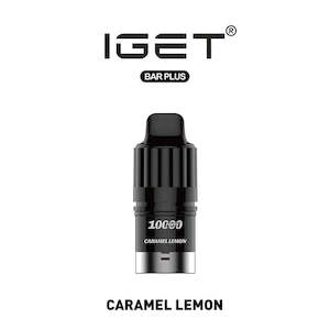 Prefilled Pod Vapes: IGET Bar Plus 3.0 Replacement Pods (10,000 Puffs) - Caramel Lemon (Cola)
