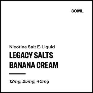 Legacy Salts - Banana Cream (Nic Salt E-Liquid)