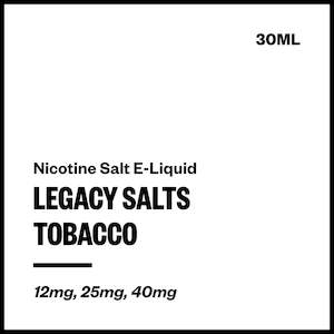 Quit Smoking: Legacy Salts - Tobacco (Nic Salt E-Liquid)