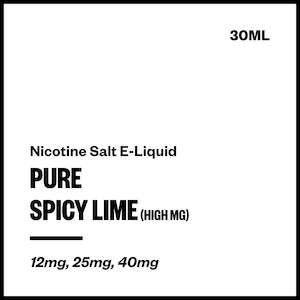 Pure E Liquids Nic Salts: Pure - Spicy Lime (High MG Nic Salt E-Liquid 30ml)