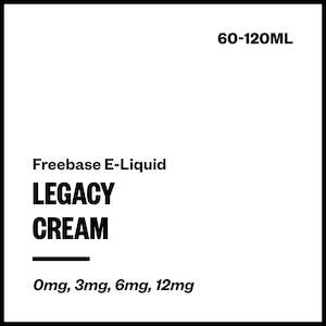 Regulation Eliquid Clearance: Legacy - Cream (Freebase E-Liquid)