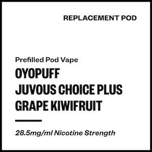 Oyopuff Prefilled Pod Vapes: Oyopuff Juvous Choice Plus - Grape Kiwifruit (Replacement Pod)