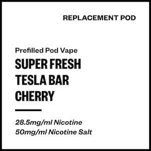 Super Fresh Prefilled Pod Vapes: Super Fresh Tesla Bar - Cherry (Replacement Pod)