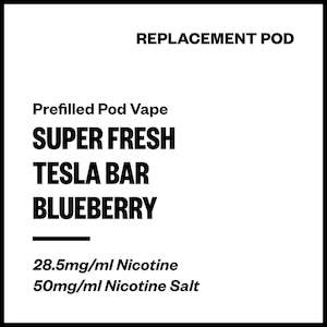 Super Fresh Tesla Bar - Blueberry (Replacement Pod)