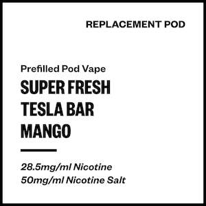 Super Fresh Prefilled Pod Vapes: Super Fresh Tesla Bar - Mango (Replacement Pod)