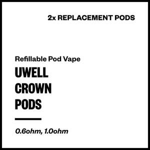 Replacement Pods: UWell Crown Replacement Pods (for Crown Pod) [2 Pack]