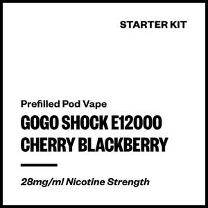 Single Use Disposables: GoGo Shock E12000 - Cherry Blackberry (Starter Kit)