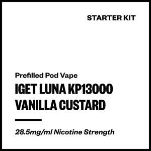 IGET Luna KP13000 - Vanilla Custard (Starter Kit)