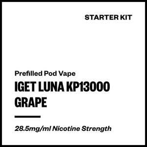 Single Use Disposables: IGET Luna KP13000 - Grape (Starter Kit)