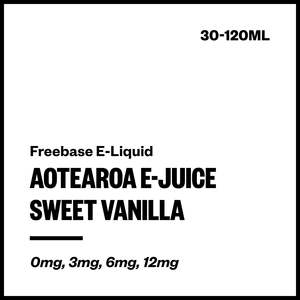 Aotearoa E-Juice - Sweet Vanilla (Freebase E-Liquid)
