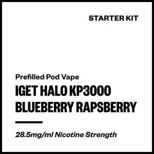 20 And Under: IGET Halo KP3000 - Blueberry Raspberry (Starter Kit)