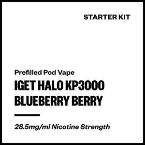 20 And Under: IGET Halo KP3000 - Blueberry Berry (Starter Kit)