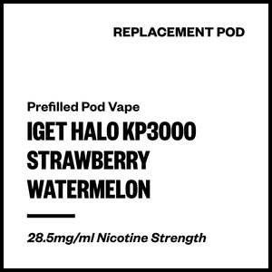 Iget Halo Replacement Pods: IGET Halo KP3000 - Strawberry Watermelon (Replacement Pod)