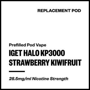 Iget Halo Replacement Pods: IGET Halo KP3000 - Strawberry Kiwifruit (Replacement Pod)