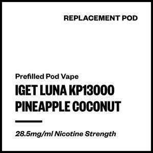 Iget Luna Replacement Pods: IGET Luna KP13000 - Pineapple Coconut (Replacement Pod)