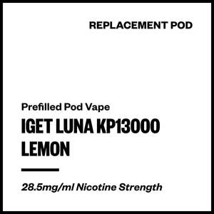 Iget Luna Replacement Pods: IGET Luna KP13000 - Lemon (Replacement Pod)