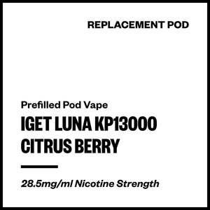 Iget Luna Replacement Pods: IGET Luna KP13000 - Citrus Berry (Replacement Pod)