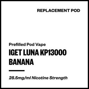 Iget Luna Replacement Pods: IGET Luna KP13000 - Banana (Replacement Pod)