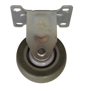 Fixed Castor 75mm thermoplastic rubber wheel, polypropylene rim
