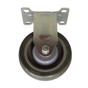 Fixed Castor 100mm thermoplastic rubber wheel, polypropylene rim