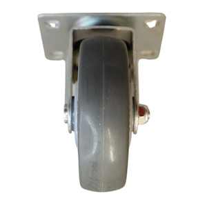 Swivel Plate Castor 100mm Thermoplastic rubber wheel, polypropylene rim