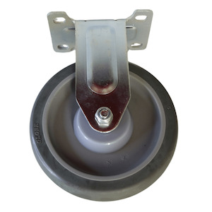 LP Range 60 100KG: Fixed Castor 125mm thermoplastic rubber wheel, polypropylene rim