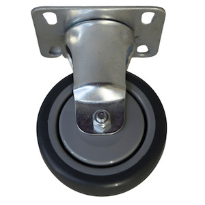 Fixed Castor 100mm thermoplastic rubber wheel, polypropylene rim