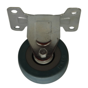 Light Duty Castor Wheels: LR65P/F Fixed Castor 65mm thermoplastic rubber wheel, polypropylene rim