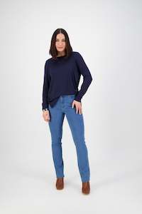 Jeans All: 5878 Plain New Blue - Slim Leg Full Length Jean