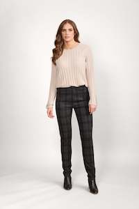 Pull On Pants All: 230 Bennett - Skinny Leg Full Length Printed Ponti Pull-On