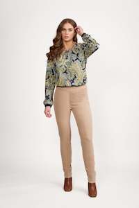 Pull On Pants All: 230M Oat - Skinny Leg Full Length Pinwale Cord Pull-On