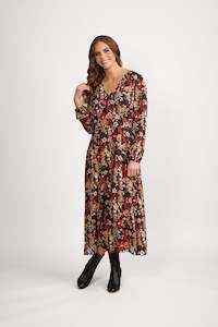 Dresses All: 6108 Flamenco - Long Sleeve V Neck Dress