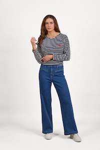 Jeans All: 5015 Blue Wash - Wide Leg Full Length Jean