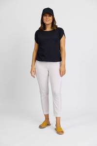 Ankle Grazer Paris Collection: Chateau Pull On - White