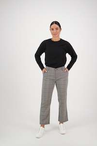 Button Up Pants Sale: 5963AK Kent - Slim Leg 7/8 Length Pant with Elastic Back Waistband