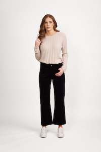 5995AM Midnight - Wide Leg Ankle Grazer Pant