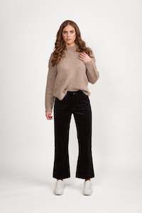 Button Up Pants Permanent Collection: 5995AM Black - Wide Leg Ankle Grazer Pant