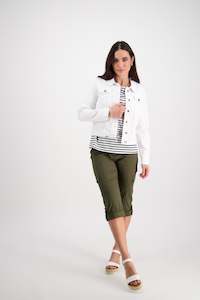 2017P Ratio Denim Jacket - White Denim