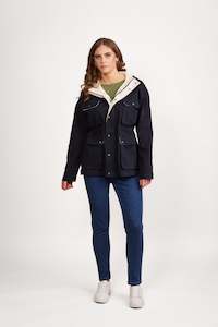 2095 Hooded Jacket - Ink/Cream