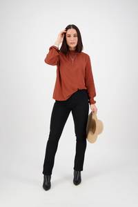 Permanent Collection Pull On Pants: Bay Knit Pull On - Black