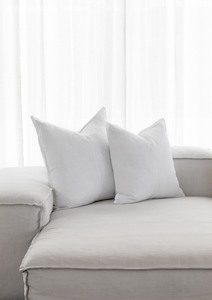 White Linen Throw Cushions